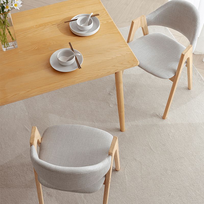Silla de comedor abierta con acabado mate tapizada para tienda de té con leche escandinava