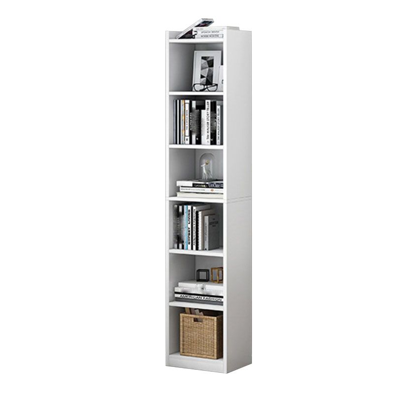 Contemporary Closed Back Bookcase Engineered Wood Bookshelf for Home Office