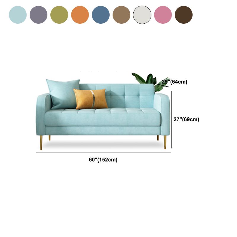 27.2" H 3 Seater Cotton Tufted Square Arm Sofa for Living Room