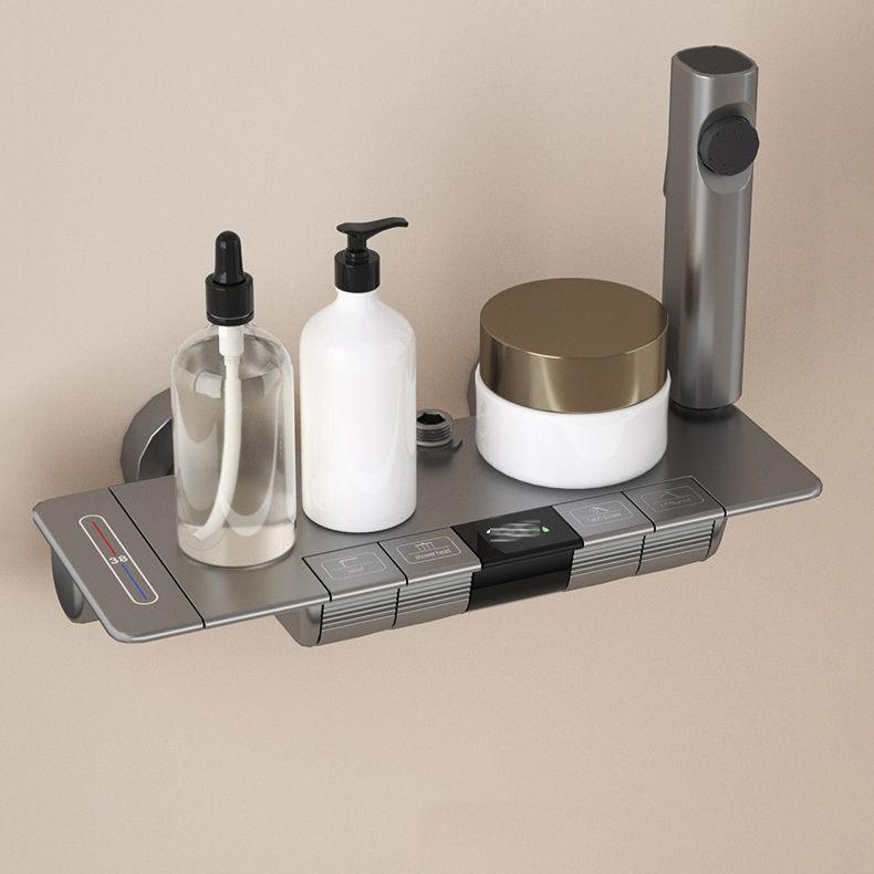 Wall Mounted Shower Arm Shower Faucet Adjustable Metal Shower System with Slide Bar