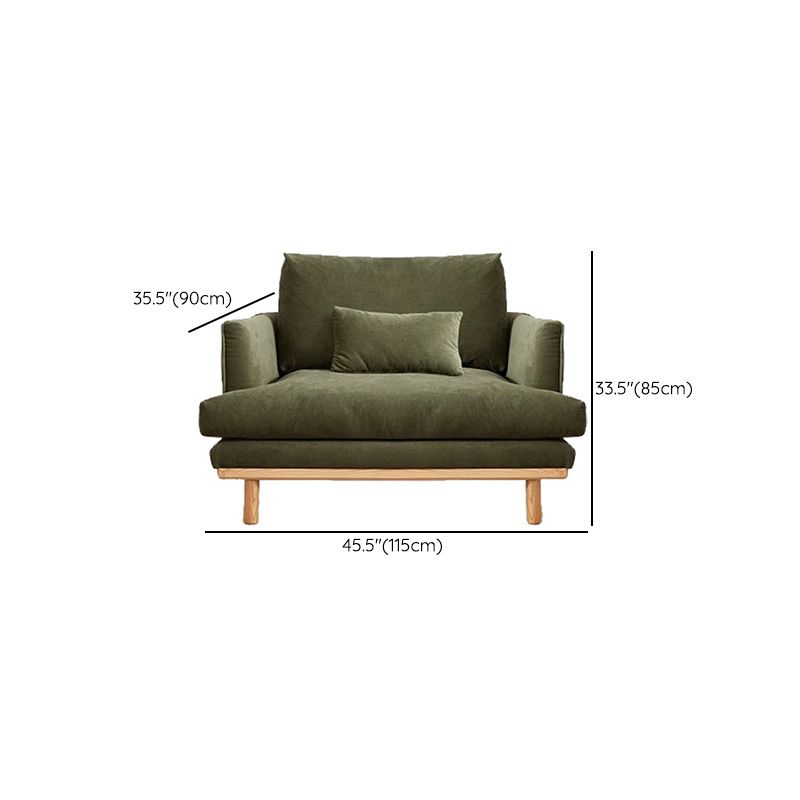 Contemporary Stationary Living Room Seating Square Arm Pillows