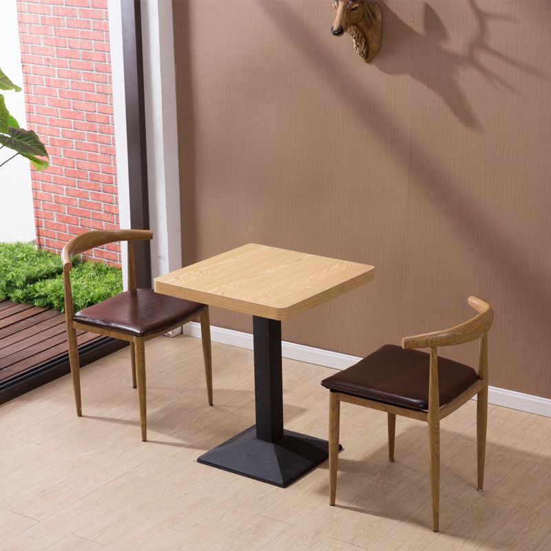 Industrial Dining Table Set 1/3/5 Pieces with Metal Base Furniture Set