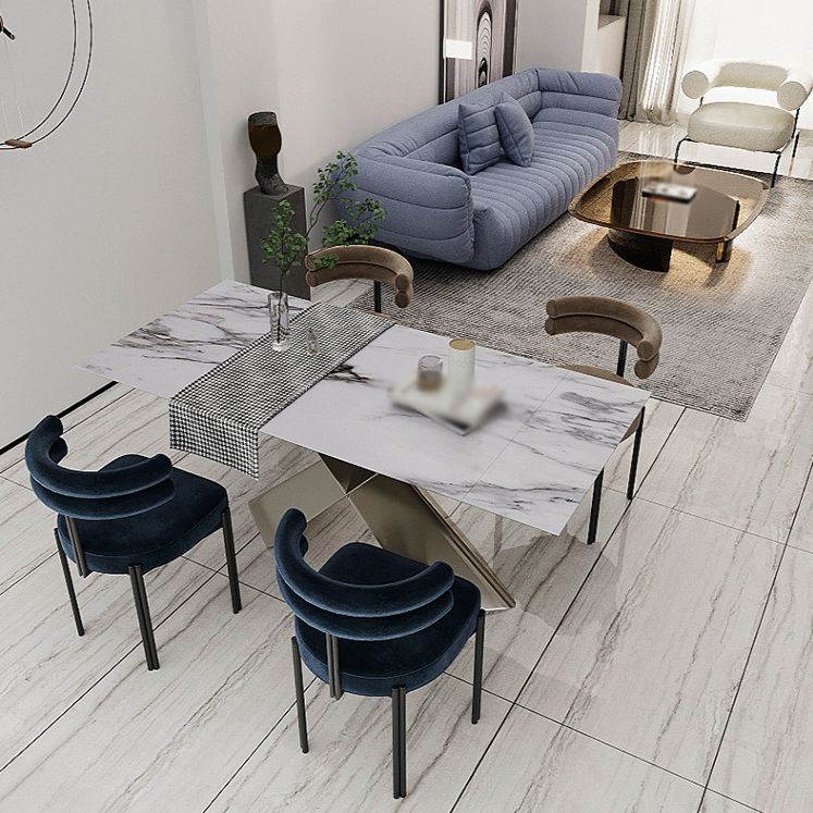 Les chaises en métal de style de Glam placent les chaises latérales arrière ouvertes de cuisine de salle à manger