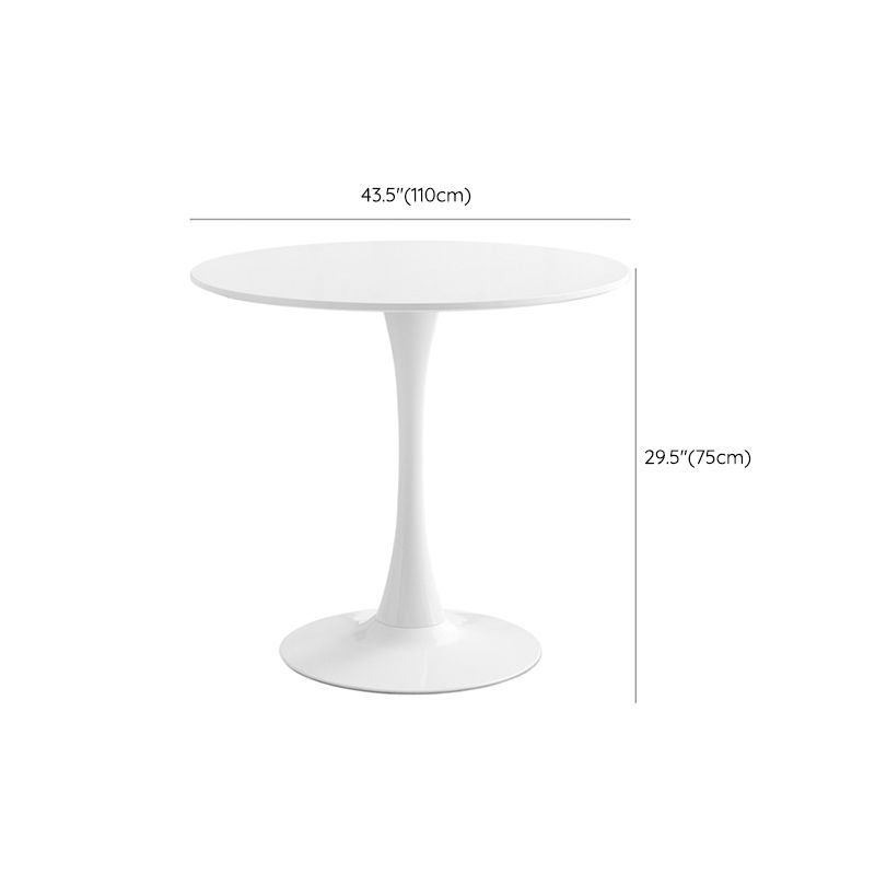 Simplicity Style Round Table Wood Dining Site Table with Tulip Base