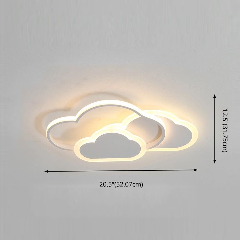 LED-kinderkamer acryl en metalen plafondverzonken kleurrijke wolkenpatroon inbouwverlichting