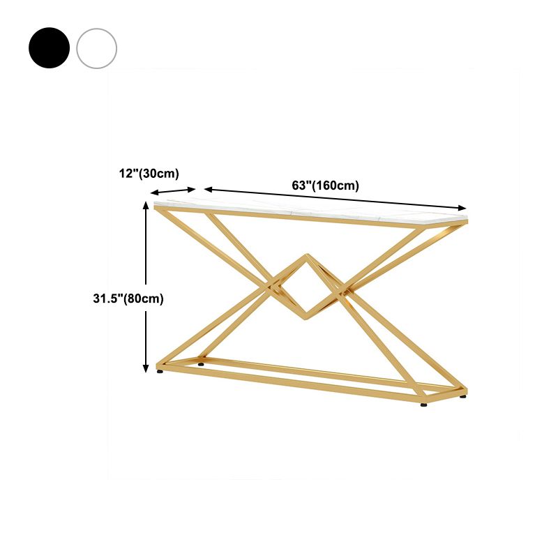Modern Rectangle Console Accent Table Antique Finish Console Sofa Table