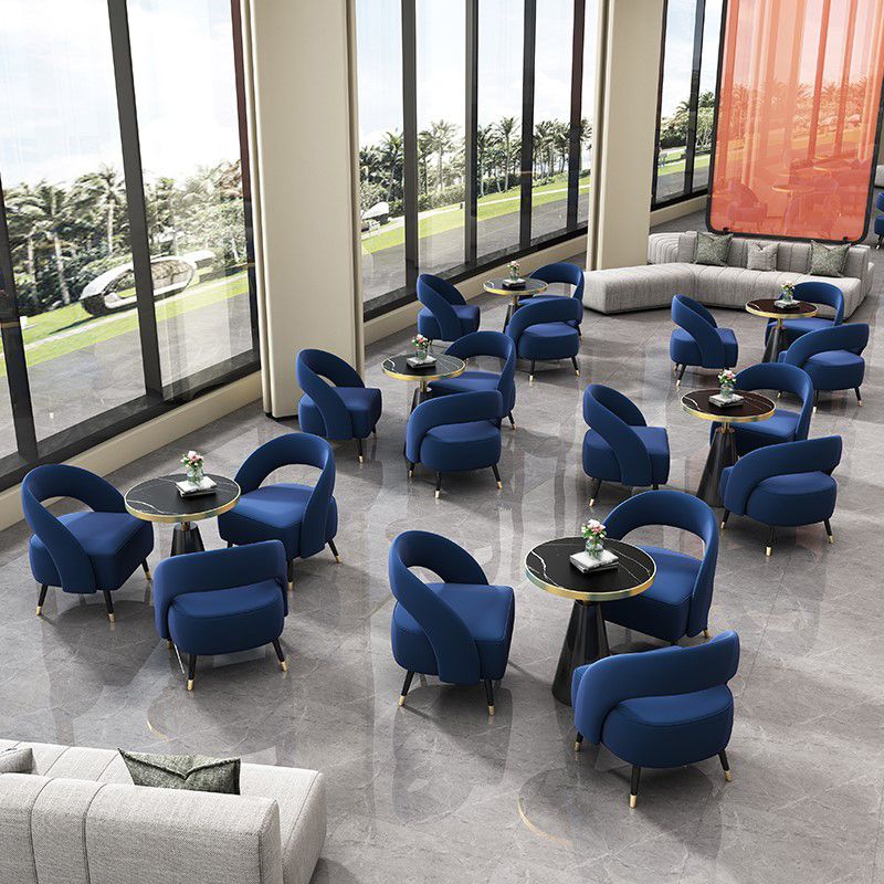 Black Dining Set for Home 1/3/4 Pieces Modern Round Table Set