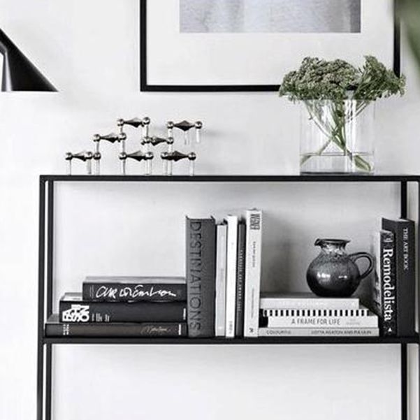 Contemporary Iron Console Sofa Table Rectangle Console Accent Table with Shelf for Hall