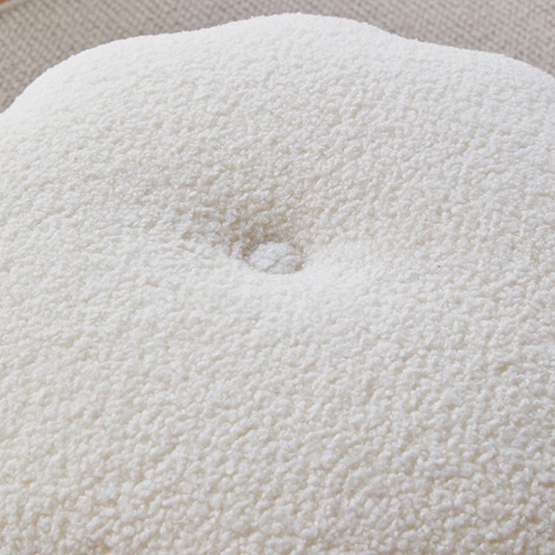 Modern Pouf Ottoman Velvet Upholstered Solid Color Pumpkin Shape Ottoman