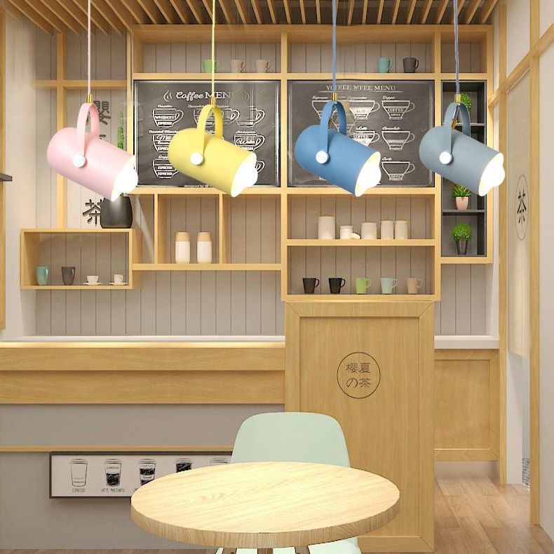 Handle Clothes Shop Hanging Light Fixture Metal Simplicity Style Pendant Light Kit