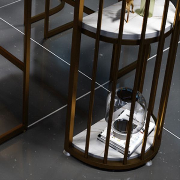 Glam Indoor Bar/Dinette Table with Storage Double Pedestal Bistro Bar Desk