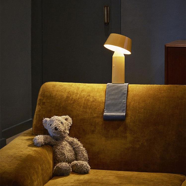 Modern Style Tower Shape Table Light Metal 1 Light Nightstand Lamps for Bedside