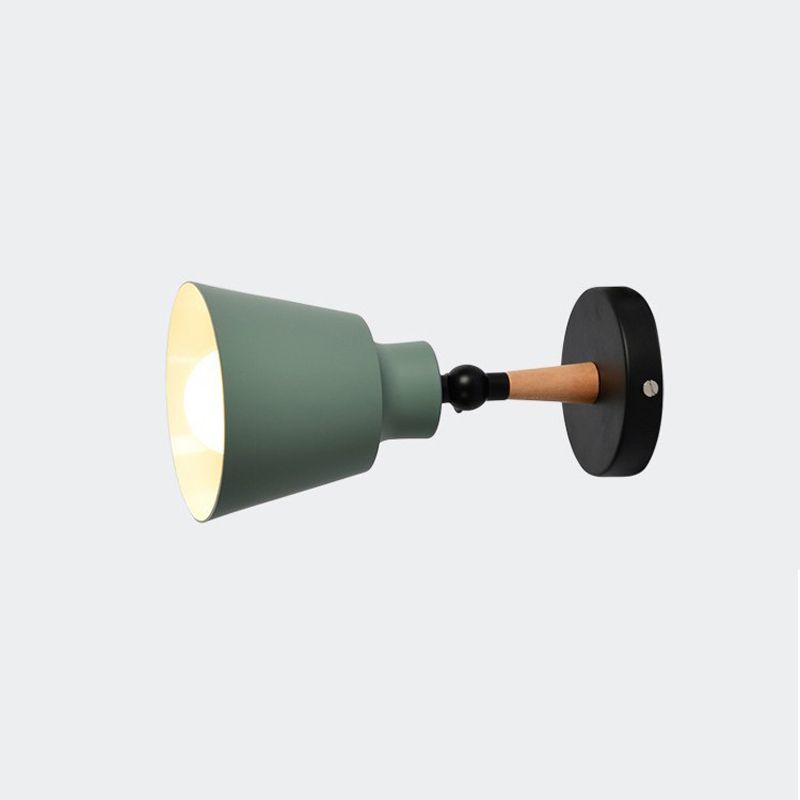 Contemporary Colorful Wall Light Simple Wooden Wall Light Sconce for Living Room