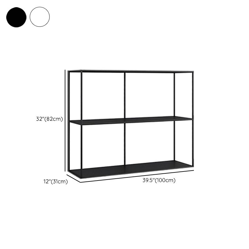 Contemporary Open Back Horizontal Bookshelf Metal Bookcase for Office