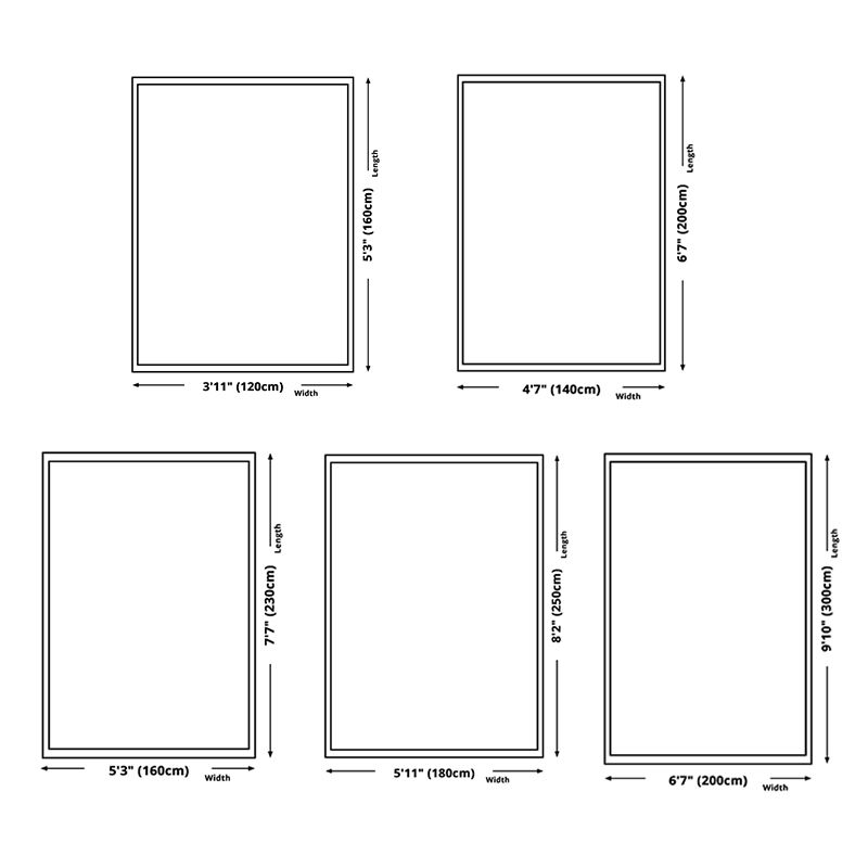 Light Color Simple Area Carpet Polyester Abstract Art Indoor Rug Anti-Slip Backing Carpet for Living Room