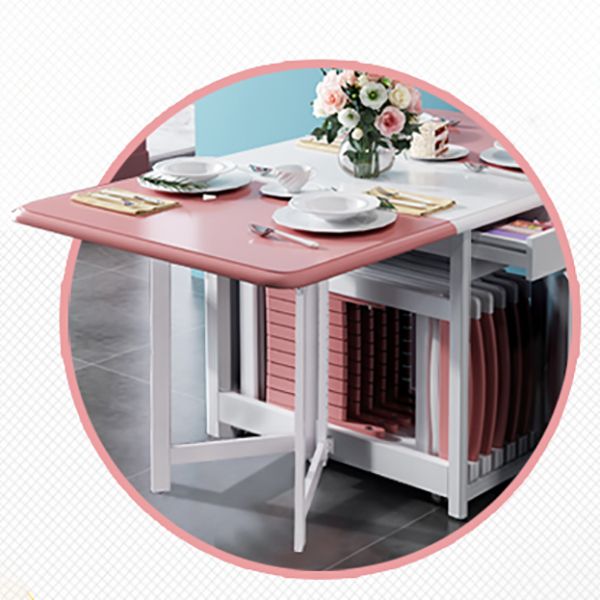 Rubberwood Solid Wood Table Mid-Century Folding Dining Table for Home (only Table)