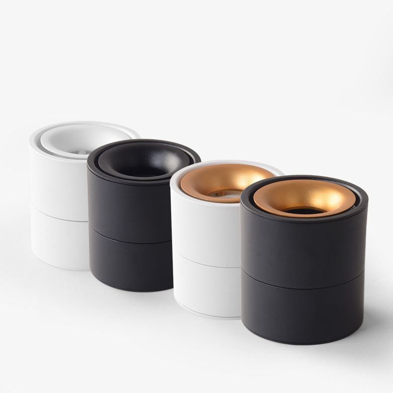 Cilindervormige LED-plafondlamp Modern aluminium 1-lichts inbouw voor eetkamer