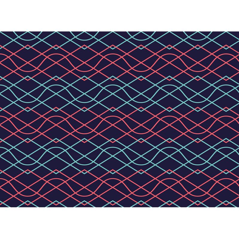 Black Bedroom Rug Modern Geometry Diamond Curved Line Pattern Area Rug Polyester Washable Carpet