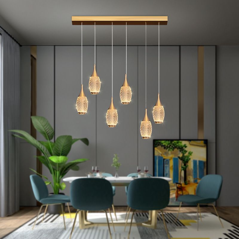 Druppelhangende verlichtingsarmaturen Moderne eenvoudige acrylplafondhanger voor trappenhuis