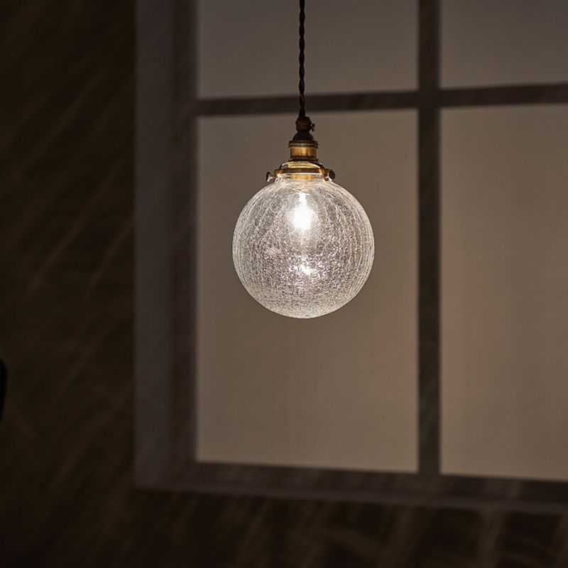 1 lumière suspendue à la lampe en verre pendentif métal industriel en métal suspendu pour le salon