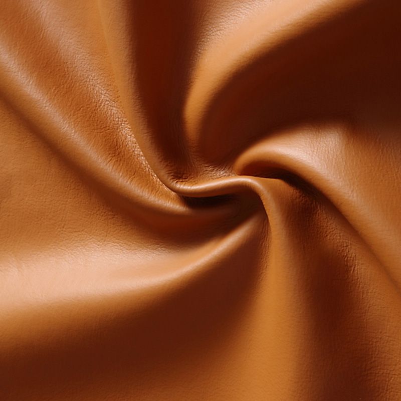Genuine Leather Square Arm Sofa Pillows Orange Living Room Seating