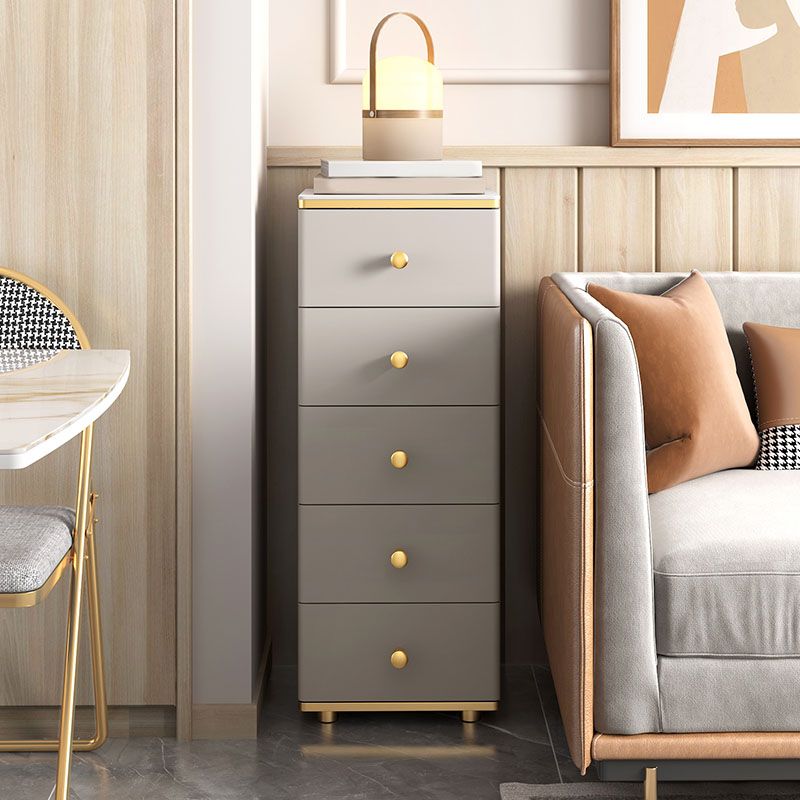 11.7-inch Width Glam Dresser Stone Storage Chest with 5 Drawers