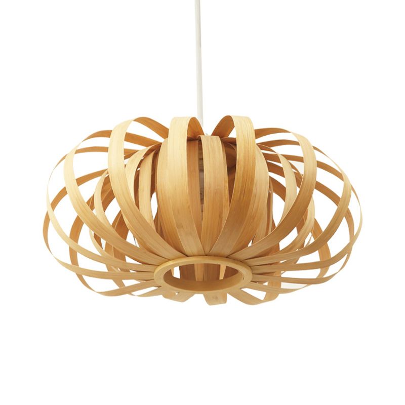 Lámpara de madera de 1 luces de lámpara de madera de lámpara nórdica con cable ajustable, 18 "/21.5" /24.5 "W