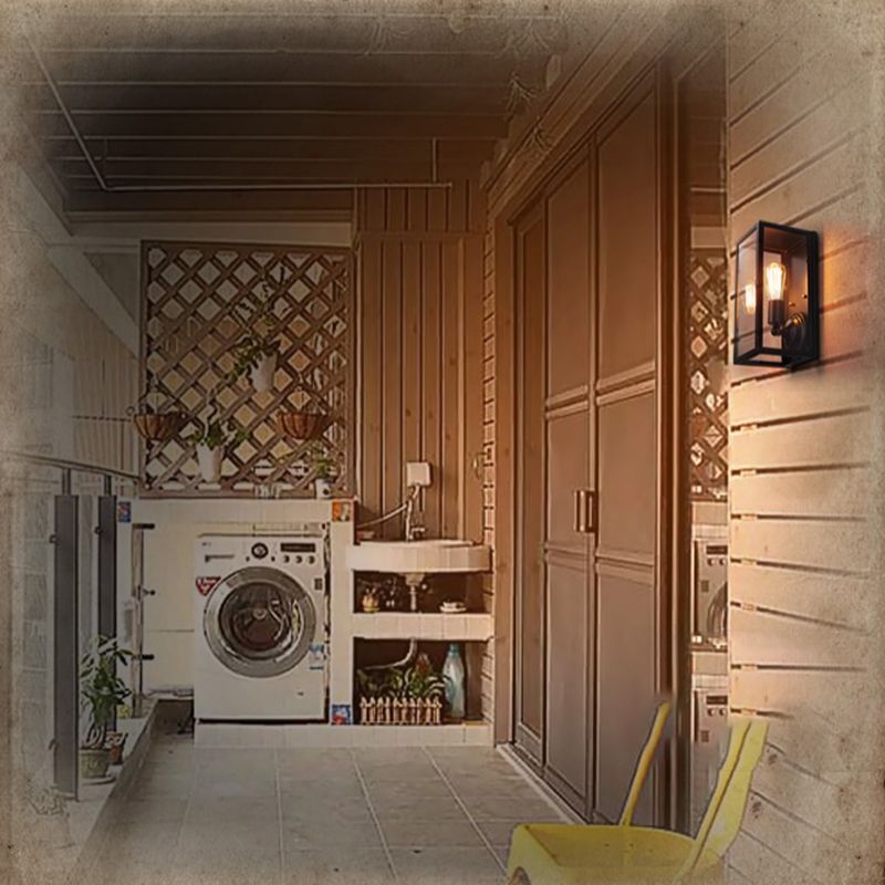 Apparecchiatura di applique da parete industriale con tonalità di vetro per soggiorno camera da letto