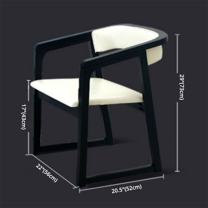 Modern Wood Indoor-Outdoor Chair with Arm Home Open Back Dining Side Chair