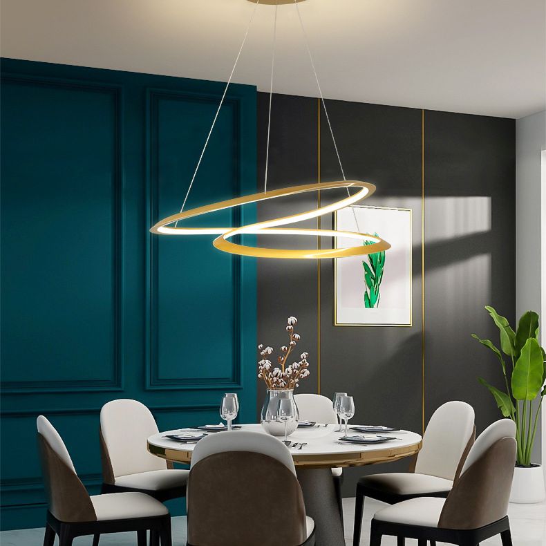 Twisting Hanging Pendant Light Modern Acrylic Dinning Room LED Pendant Lighting Fixture