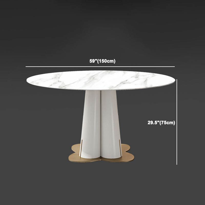 Modern Style Sintered Stone Dining Set Round 1/3/4/5/7 Pieces Dining Set for Home Use