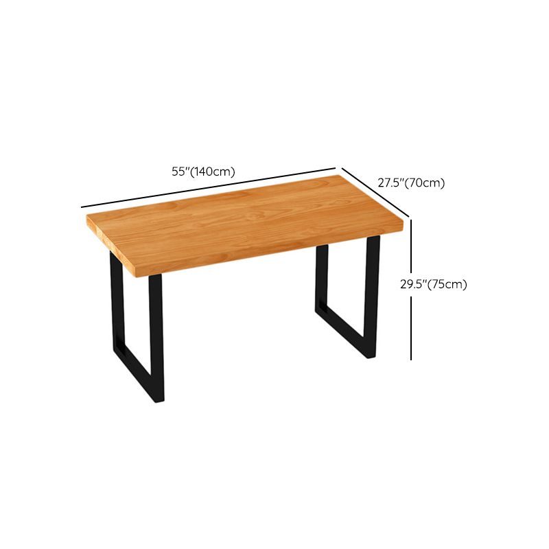 Industrial 1/4/5/7 Pieces Furniture Solid Wood Rectangle Dining Table Set in Brown