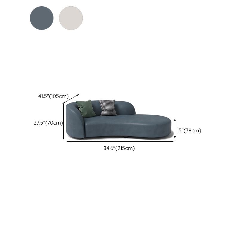 Solid Color Stain Resistant Sofa Contemporary Curved Loveseat for Apartment