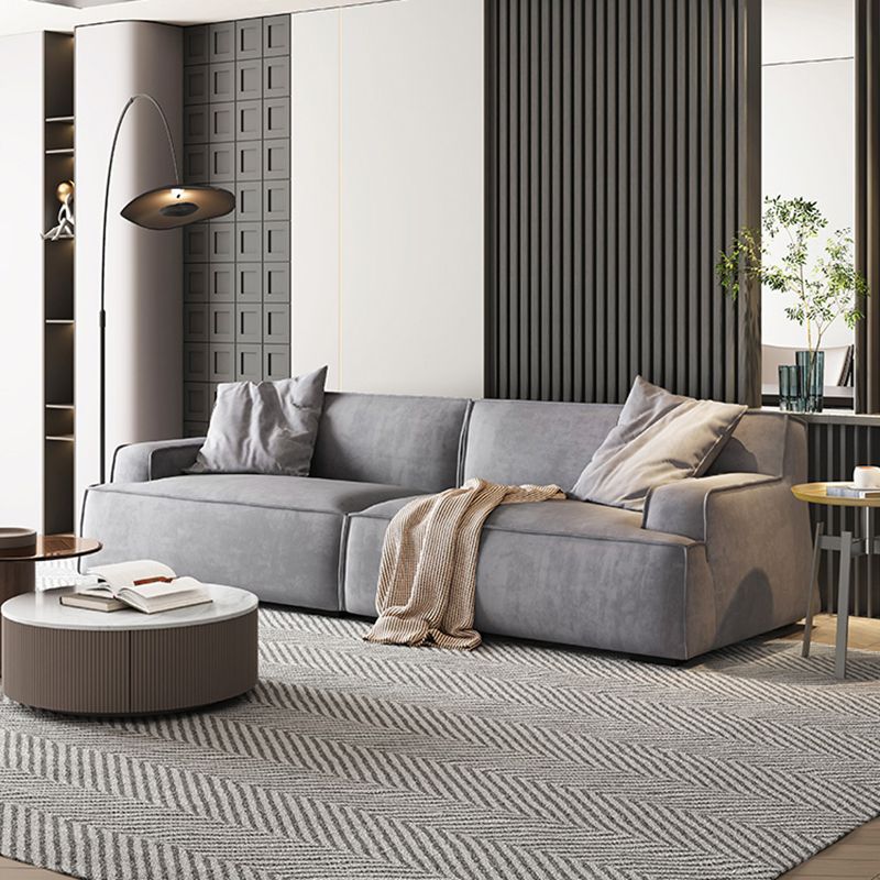 Stationary Stain Resistant Living Room Square Arm Standard Sofa