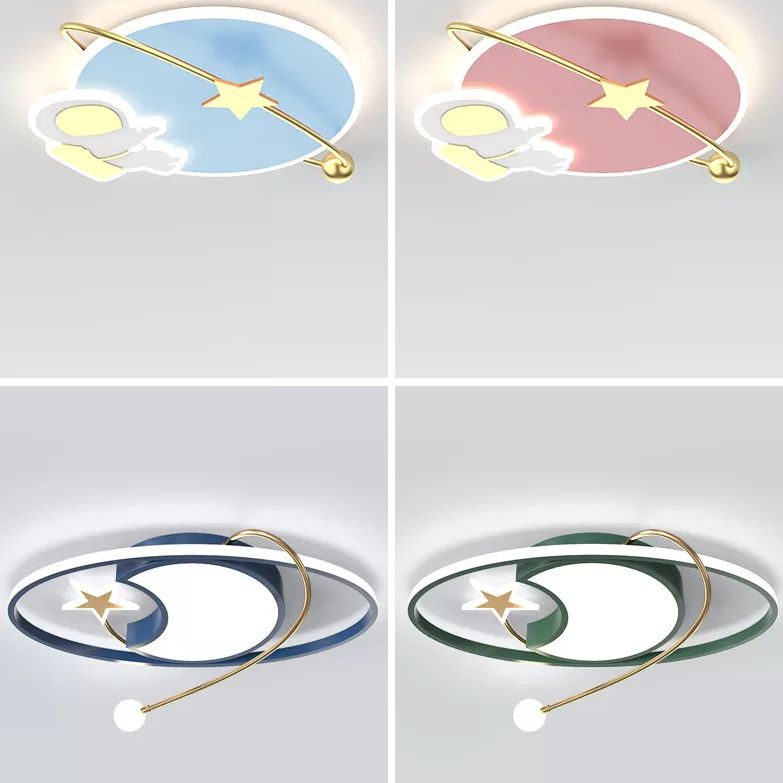 Creative Cartoon Surface Montato Soffitto Light Kids Acrilico LED Flush Light per Bedroom