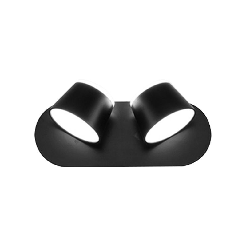 1/2/3 Lights Clice murale de la chambre avec une nuance en métal à cône MODERNE BLANC / VANIÈME ÉCLAIR