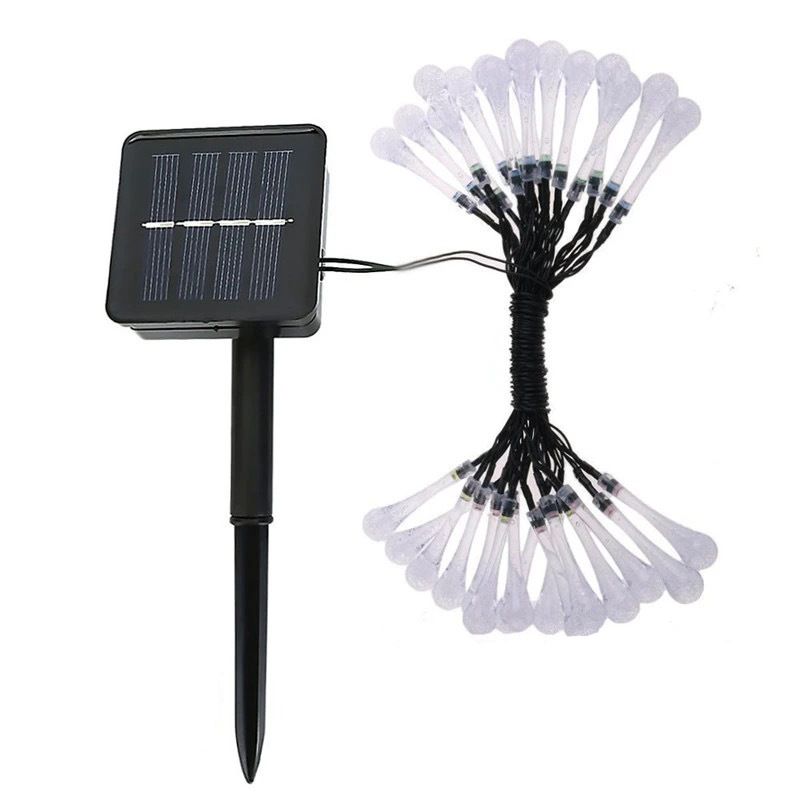 Solar Power LED Decorative Lamp in Modern Creative Style Plastic Teardrop String Lights