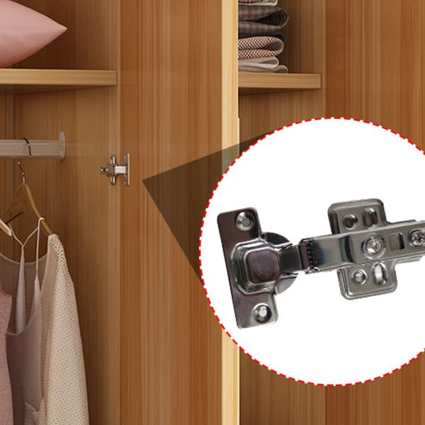 Freestanding Wood Frame Wardrobe Armoire Multifunctional Wardrobe with Soft Close Doors