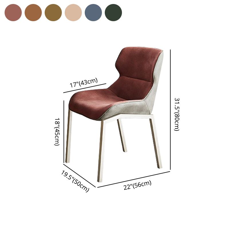 Sillas de comedor de cuero con sillón Wingback Parsons de estilo contemporáneo para uso doméstico