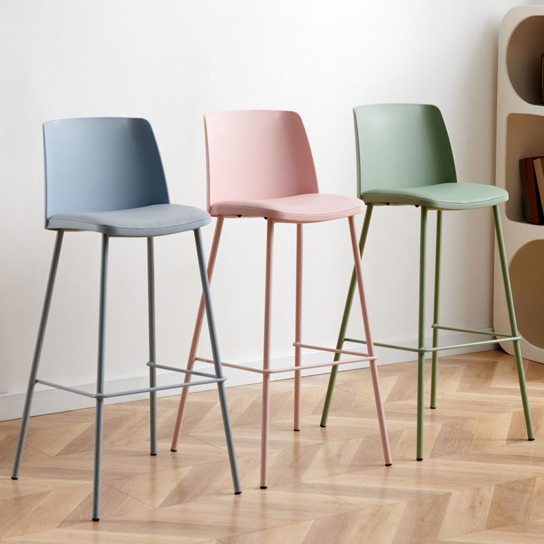 Modern Style Metal Bar Stool Plastic Backrest Counter Stool for Bristol