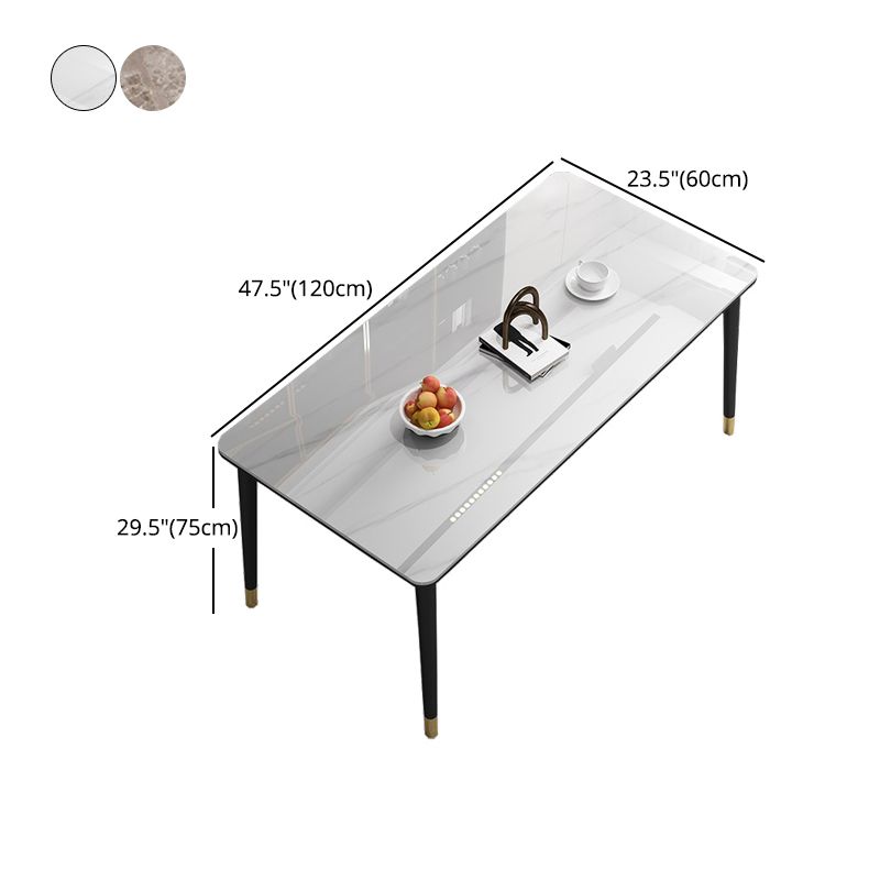 Glam 1/2/5/7 Pieces Dining Set Rectangle Dining Room Set with 4 Legs