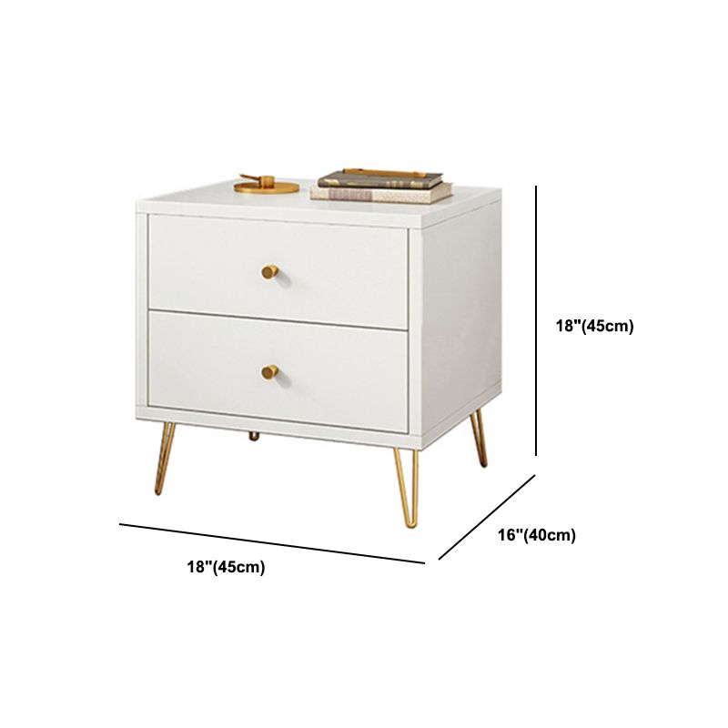Modern Style Plate Countertop Metal Cabinet Leg White Nightstand