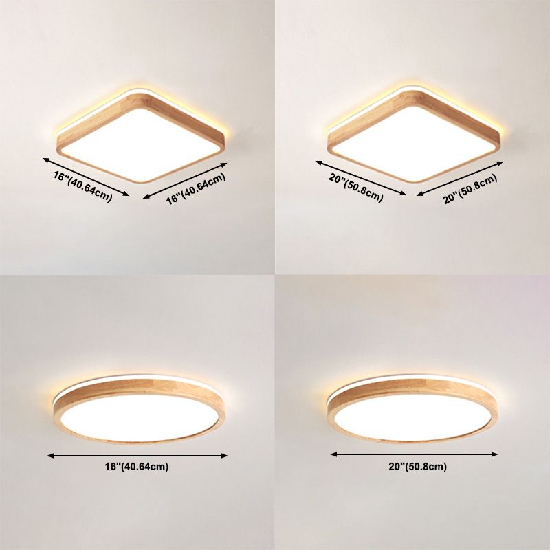 Soporte de montaje de luz de montaje moderno 1-Luz de techo de montaje a ras de la sala de estar con sombra acrílica