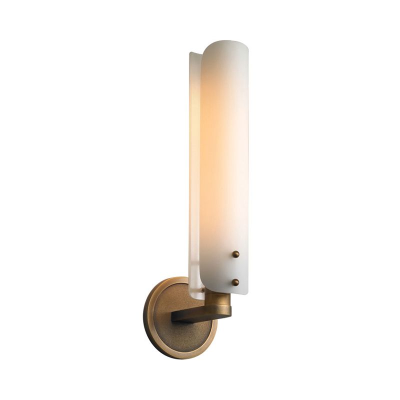 1 hoofd slaapkamer wandlamp modernisme messing sconce lamp armatuur met buis opaalglas schaduw