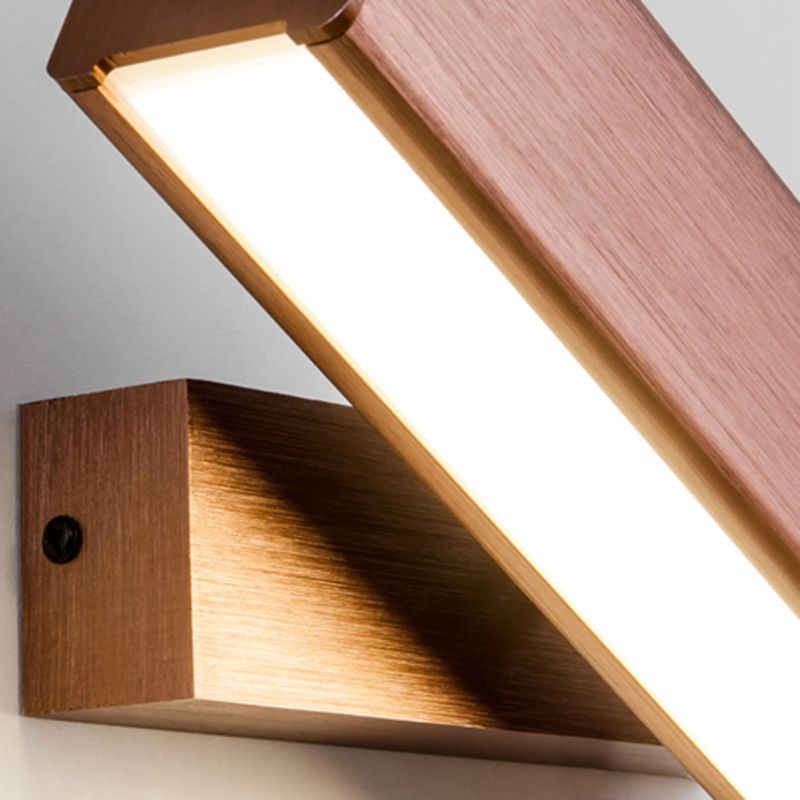 Rotatable Rectangle Wall Light Modern Style Metal 1-Light Wall Mount Light