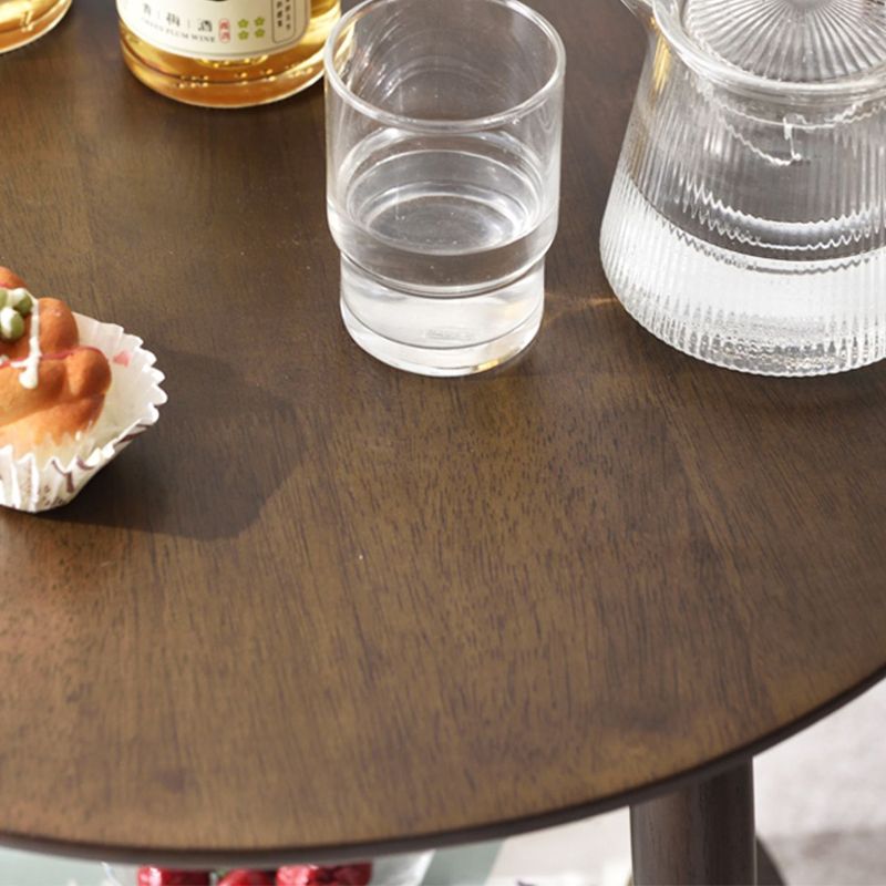 Modernistic Corner Table with Storage Round Double Tier Living Room End Table
