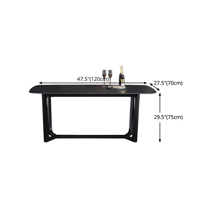 Industrial Rectangle Furniture Trestle Base Dining Site Table for Dining Room