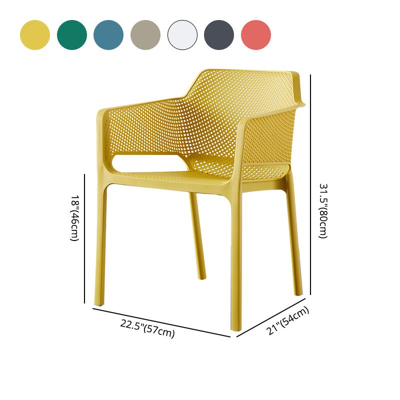 Sillas de comedor estilo moderno Sillones apilables con patas de plástico