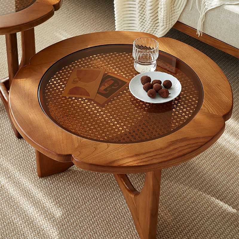 Glass Top Coffee or End Table Black Cross Legs Coffee Cocktail Table