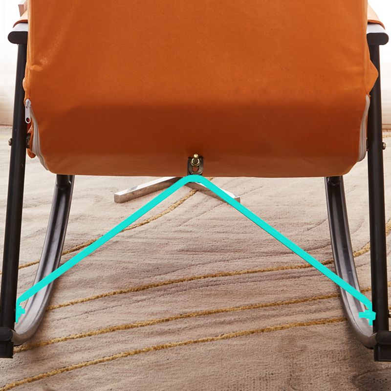 Tufted Cushions Rocker Chair Whole Colored Modern Fabric Rocker Chair in Living Room